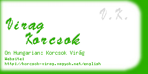 virag korcsok business card