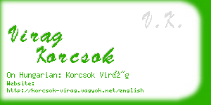 virag korcsok business card